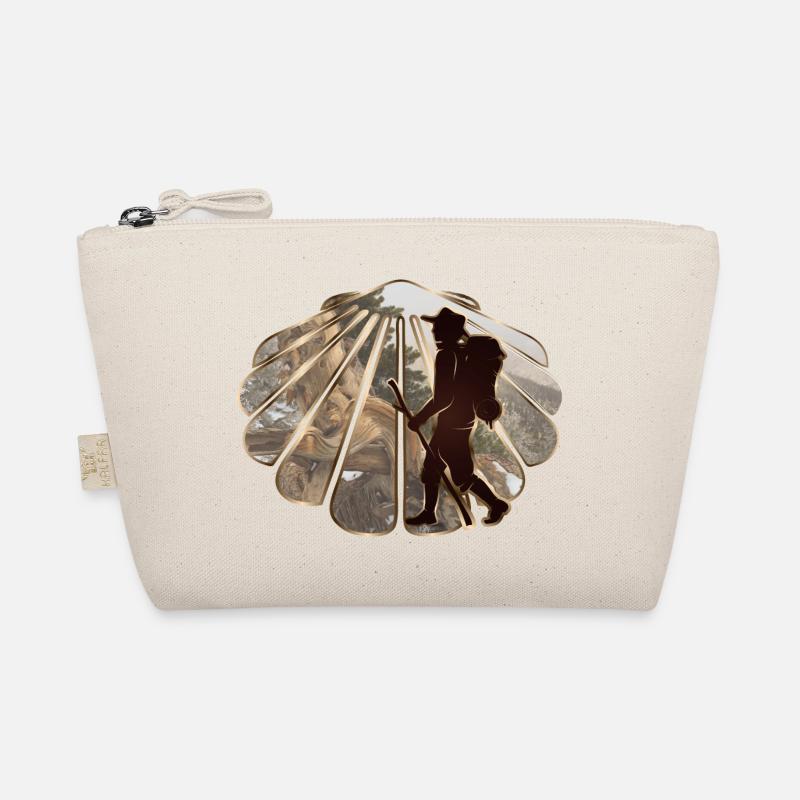 Ein Pilger oder Wanderer auf einem Pilgerweg Bio-Täschchen