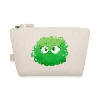 Little Pelota Monster n°1 – green - Organic Pouch - nature - Front