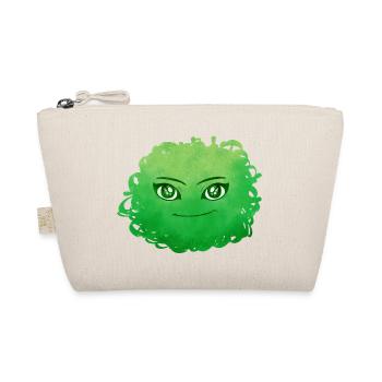 Little Pelota Monster n°11 – green - Organic Pouch - nature - Front