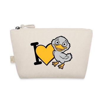 I Love Ducklings Comic - Organic Pouch - nature - Front