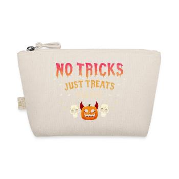 No Tricks Just Treats Please Funny Halloween - Organic Pouch - nature - Front