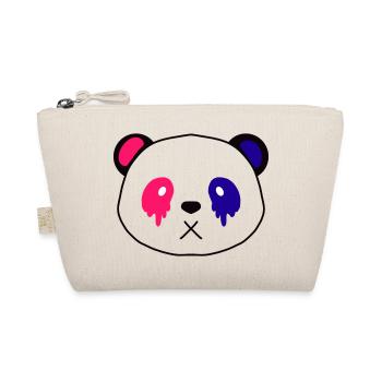 Panda kawaii rose et bleu - Trousse biologique - nature - Devant