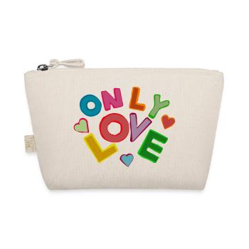 Only Love bunt - Bio-Täschchen - Natur - Vorne