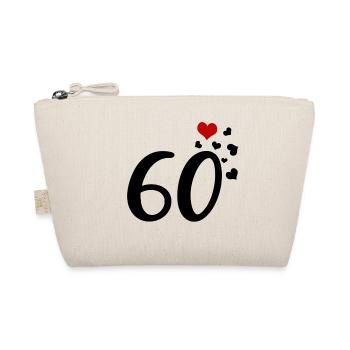 60e anniversaire coeurs 60 - Trousse biologique - nature - Devant