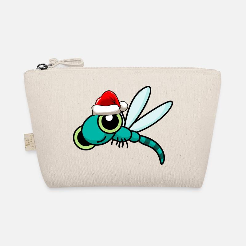 Dragonfly Christmas dragonfly Organic Pouch