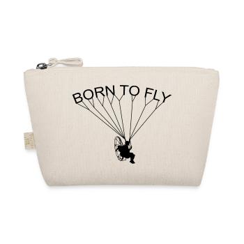 Born To Fly Graphic Paragliding Parachute Paraglid - Bio-Täschchen - Natur - Vorne