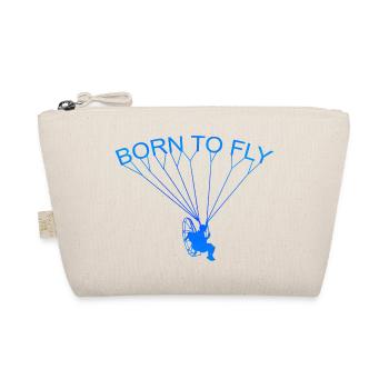 Born To Fly Graphic Paragliding Parachute Paraglid - Bio-Täschchen - Natur - Vorne