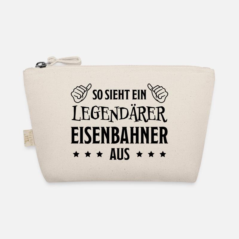Eisenbahner Spruch Eisenbahn Lokführer Geschenk - Bio-Täschchen - Natur