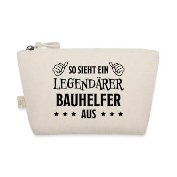 Bauhelfer Beruf Lustiger Spruch Bauhelfer Geschenk - Bio-Täschchen - Natur - Vorne