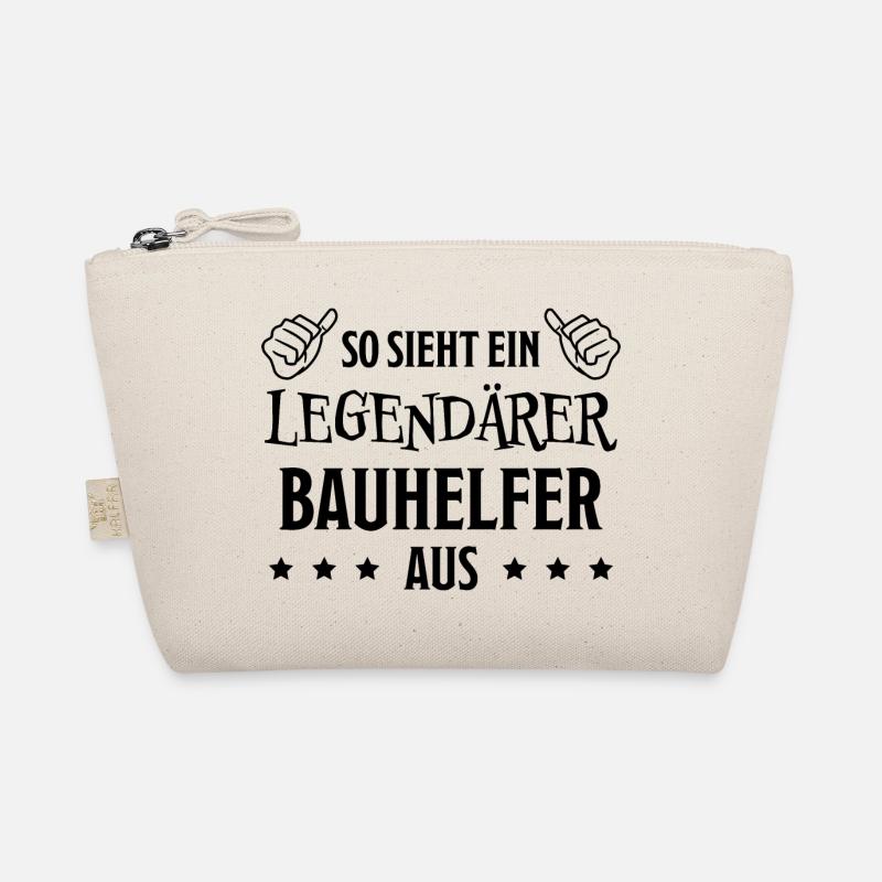 Bauhelfer Beruf Lustiger Spruch Bauhelfer Geschenk Bio-Täschchen