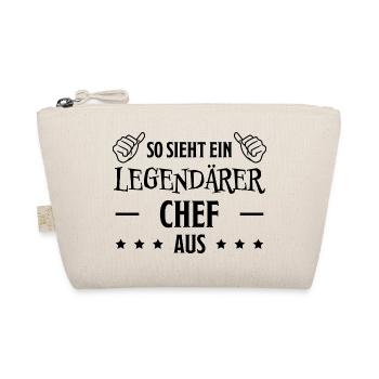 Chef Lustiger Spruch Arbeit Beruf Chef Geschenk - Bio-Täschchen - Natur - Vorne