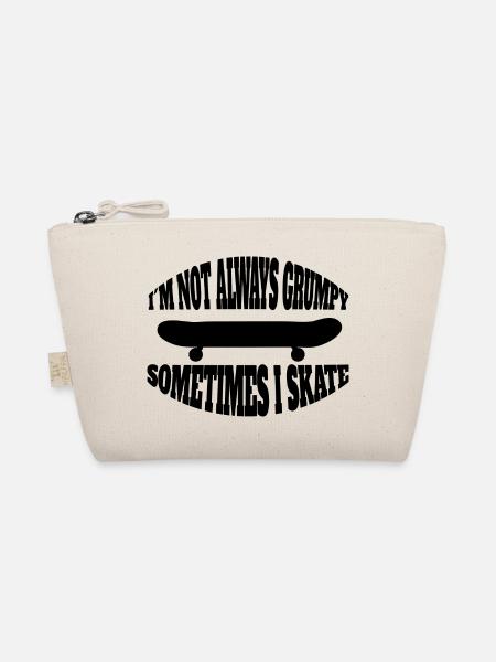 Skateboard Skaten Skateboarding Skater Longboard - Bio-Täschchen - Natur - Vorne