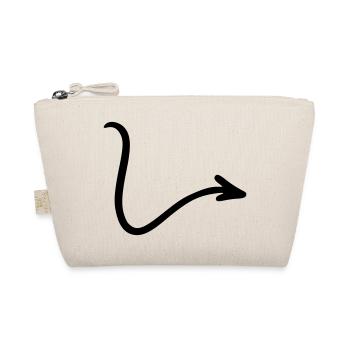 Arrow drawing sketch black - Organic Pouch - nature - Front
