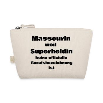 Masseurin weil Superheldin keine Berufsbezeichnung - Bio-Täschchen - Natur - Vorne