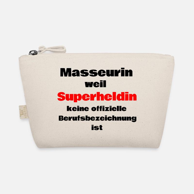 Masseurin weil Superheldin keine Berufsbezeichnung - Bio-Täschchen - Natur