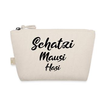 Schatzi Mausi Hasi black - Bio-Täschchen - Natur - Vorne