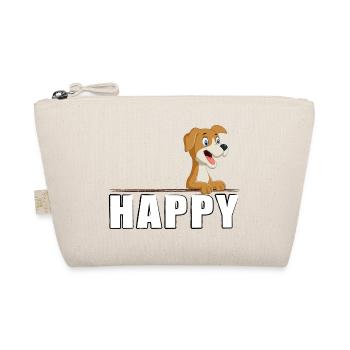 Dog Hund Hündchen HAPPY - Bio-Täschchen - Natur - Vorne