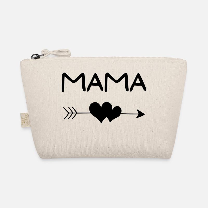Mama mit Herzpfeil, Mamaspruch, Mamadesign, Mutter Bio-Täschchen