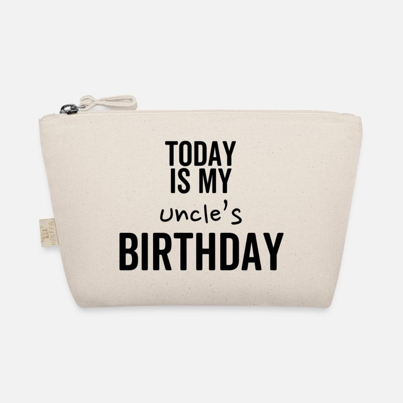 Heute ist der Geburtstag meines Onkels - Bio-Täschchen - Natur