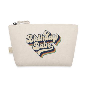 Birthday Babe Matching Group Birthday Party Gift - Organic Pouch - nature - Front