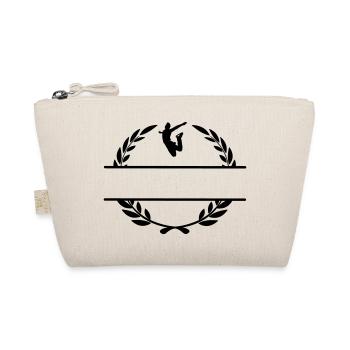Figure skater laurel wreath - Organic Pouch - nature - Front