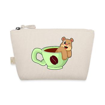 Bear cup of coffee - Organic Pouch - nature - Front