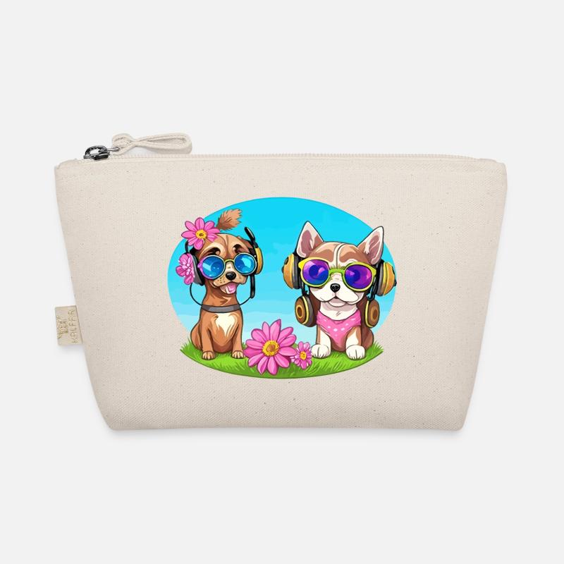 Deux chiens avec des lunettes de soleil Trousse biologique