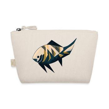 Minimalistischer Fisch - Bio-Täschchen - Natur - Vorne