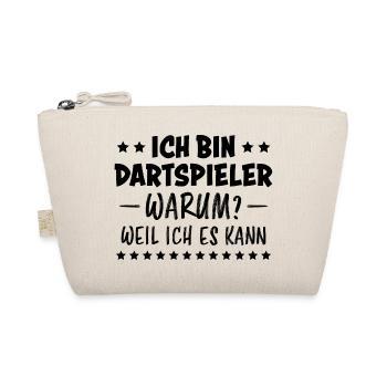 Dartspieler Witz Spruch Darts Dartpfeil Geschenk - Bio-Täschchen - Natur - Vorne