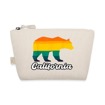 California Bear Vintage Sunset Souvenir - Organic Pouch - nature - Front