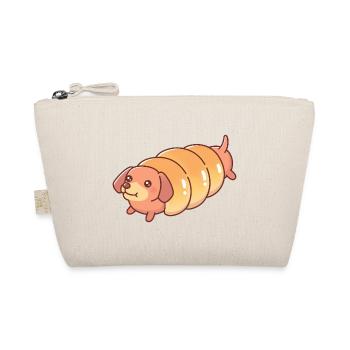 Cute Dachshund Sausage Dog Bun Funny - Organic Pouch - nature - Front