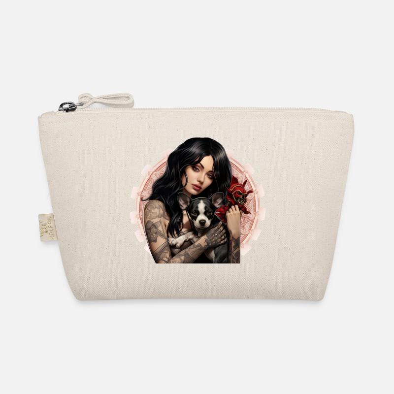 Black Worn Dark Romantic Black Gothic Organic Pouch
