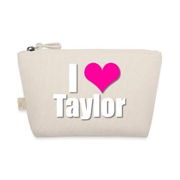 I love Taylor with heart, I heart Taylor - Organic Pouch - nature - Front