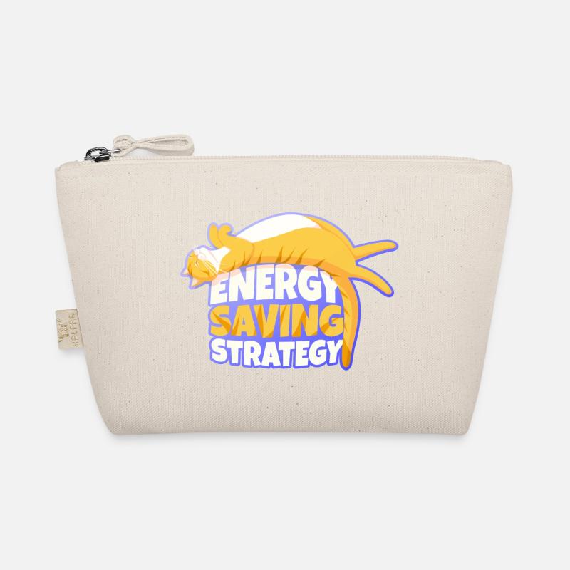 Relatable summer design for lazy tabby cat lover Organic Pouch