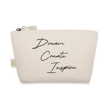 Dream Create Inspire black - Organic Pouch - nature - Front