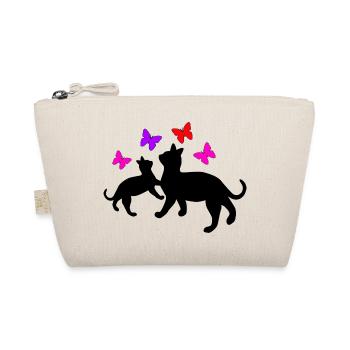 Cats and Butterflies - Organic Pouch - nature - Front