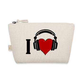 I ♥️ Music - Bio-Täschchen - Natur - Vorne