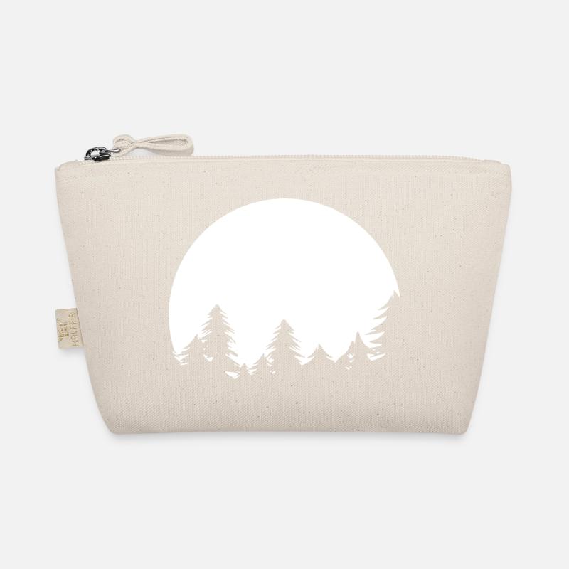 Moon, Forest, Trees, Nature, Shadow, Evening, Tranquility Symbol Organic Pouch