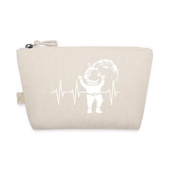 Battement de coeur astronaute bande dessinée pulsation espace ECG symbole - Trousse biologique - nature - Devant