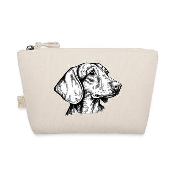 Shorthair Dachshund Portrait sw - Organic Pouch - nature - Front