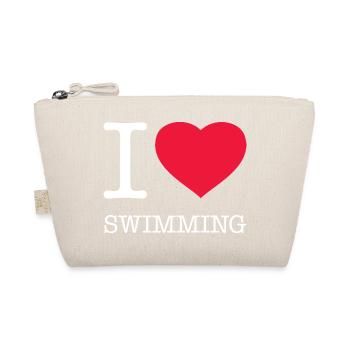 I LOVE SWIMMING Schwimmen - Bio-Täschchen - Natur - Vorne