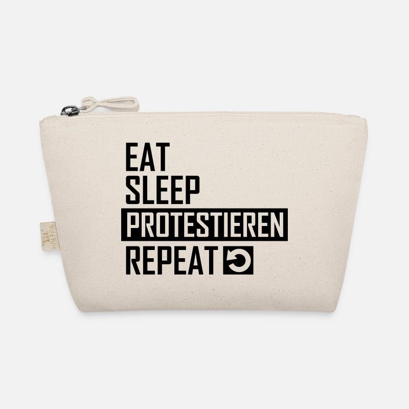 Eat Sleep Protestieren Repeat Protest Bio-Täschchen