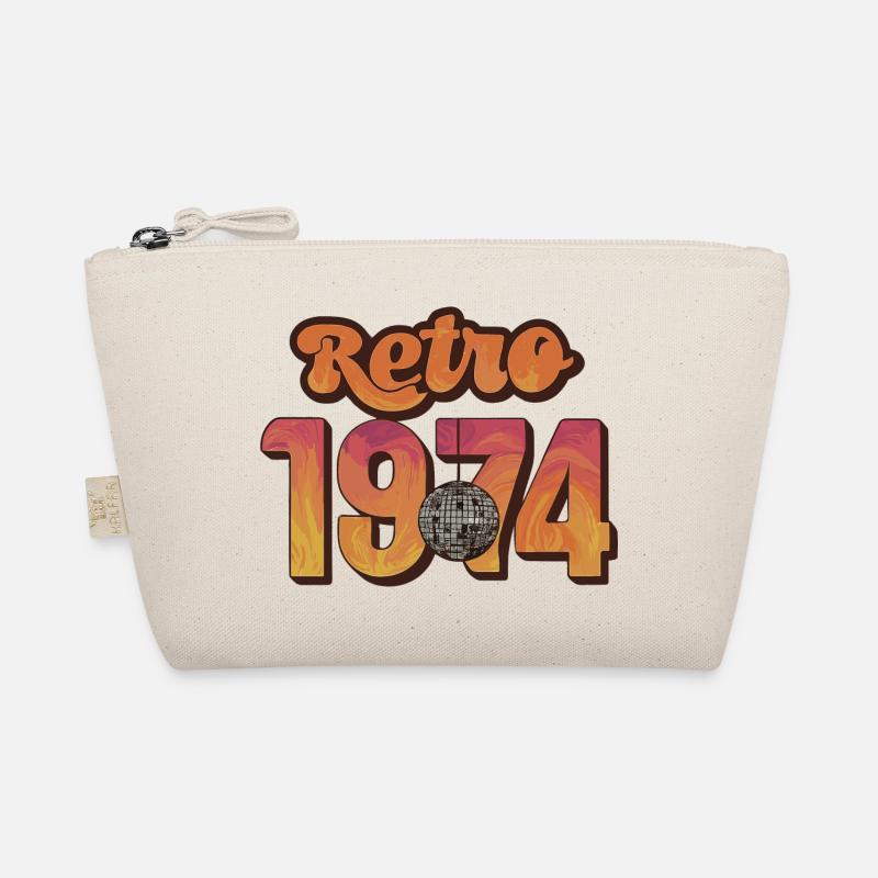Rétro 1974 boule disco design sur les vêtements Trousse biologique