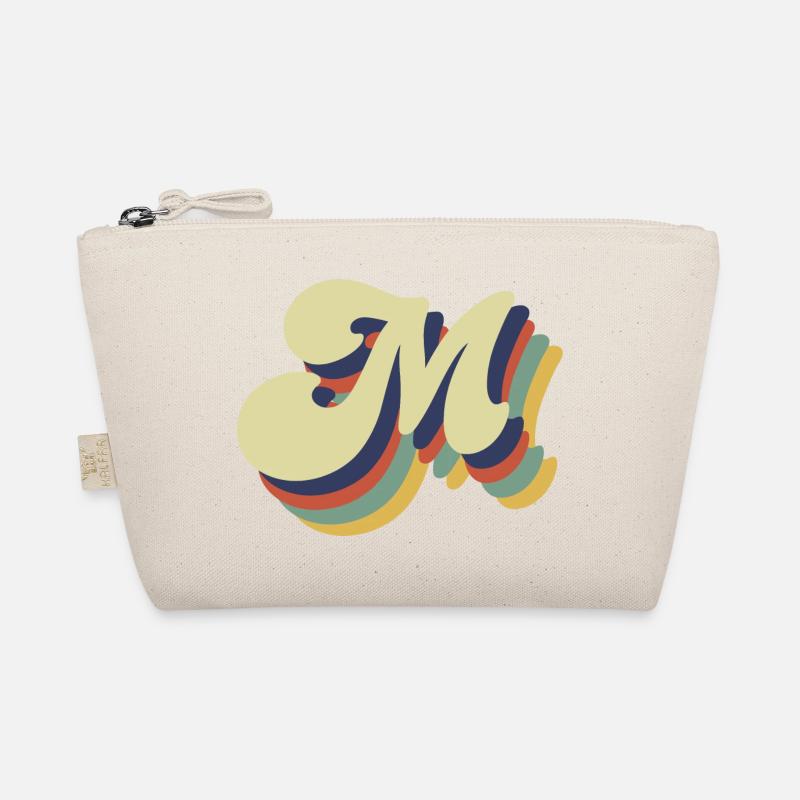 Retro M Buchstabe Bio-Täschchen