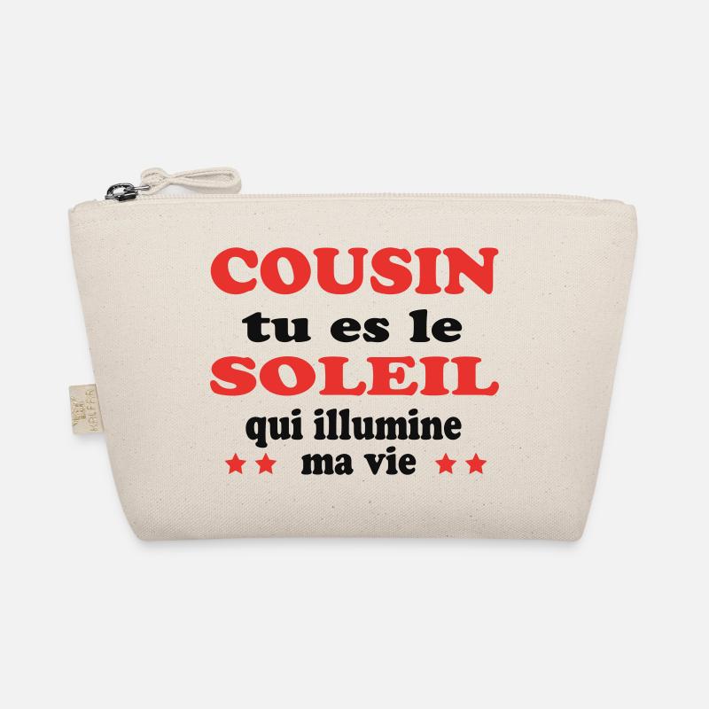 COUSINE, du bist die Sonne meines Lebens - Bio-Täschchen - Natur