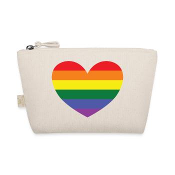 RAINBOW HEART - Organic Pouch - nature - Front
