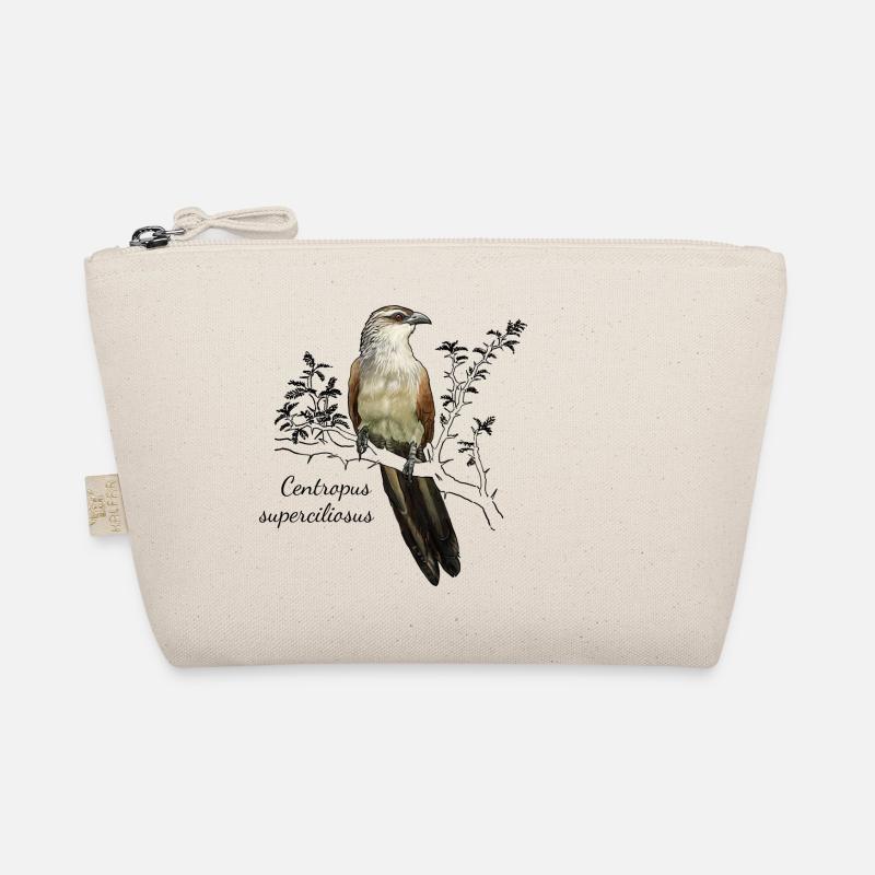 White-brown cuckoo - Centropus superciliasus Organic Pouch