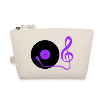 Music clef note mixer party vinyl - Organic Pouch - nature - Front