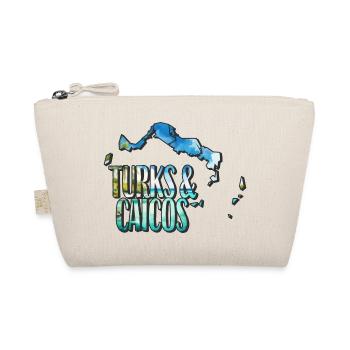 Aquarell Landkarte Turks and Caicos - Bio-Täschchen - Natur - Vorne