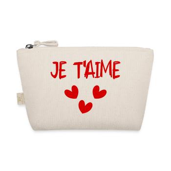 JUST MARRIED. Bachelorette party. VALENTINE'S DAY. COUPLE - Organic Pouch - nature - Front